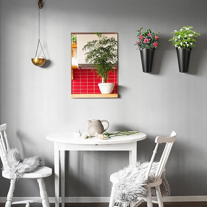 2 Packs Metal Wall Planter Wall Vase Hanging Planters for Artificial Plants Flowers Farmhouse Tall Flower Holder Fake Flowers Vase for Country Home Outdoors Decor(Black)