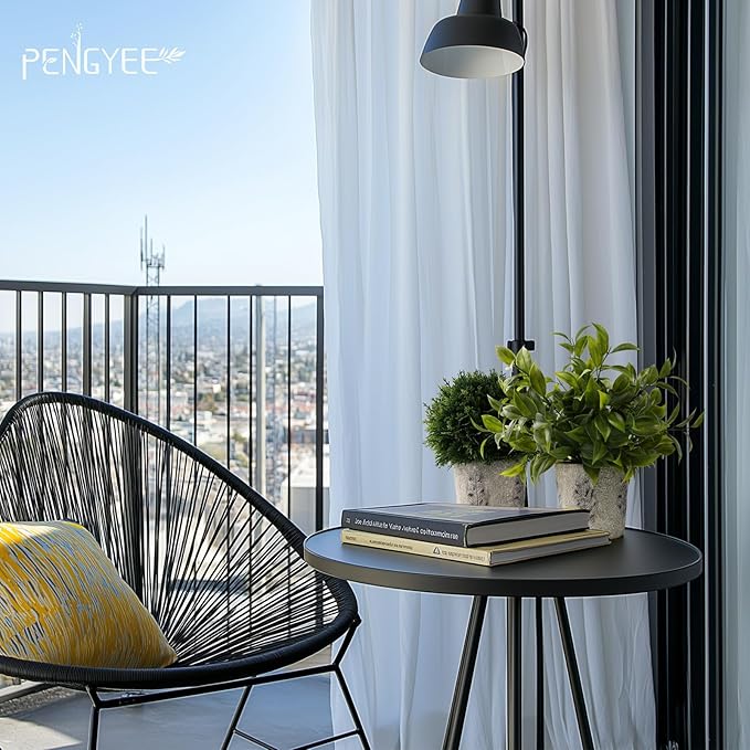 3 Pack Artificial Plants in Cement Planter (11.42/10.83/9.21 Inch) - Fake Plants Indoor Outdoor, Small Realistic Greenery for Home Decor, Bathroom, Bedroom, Kitchen & Office