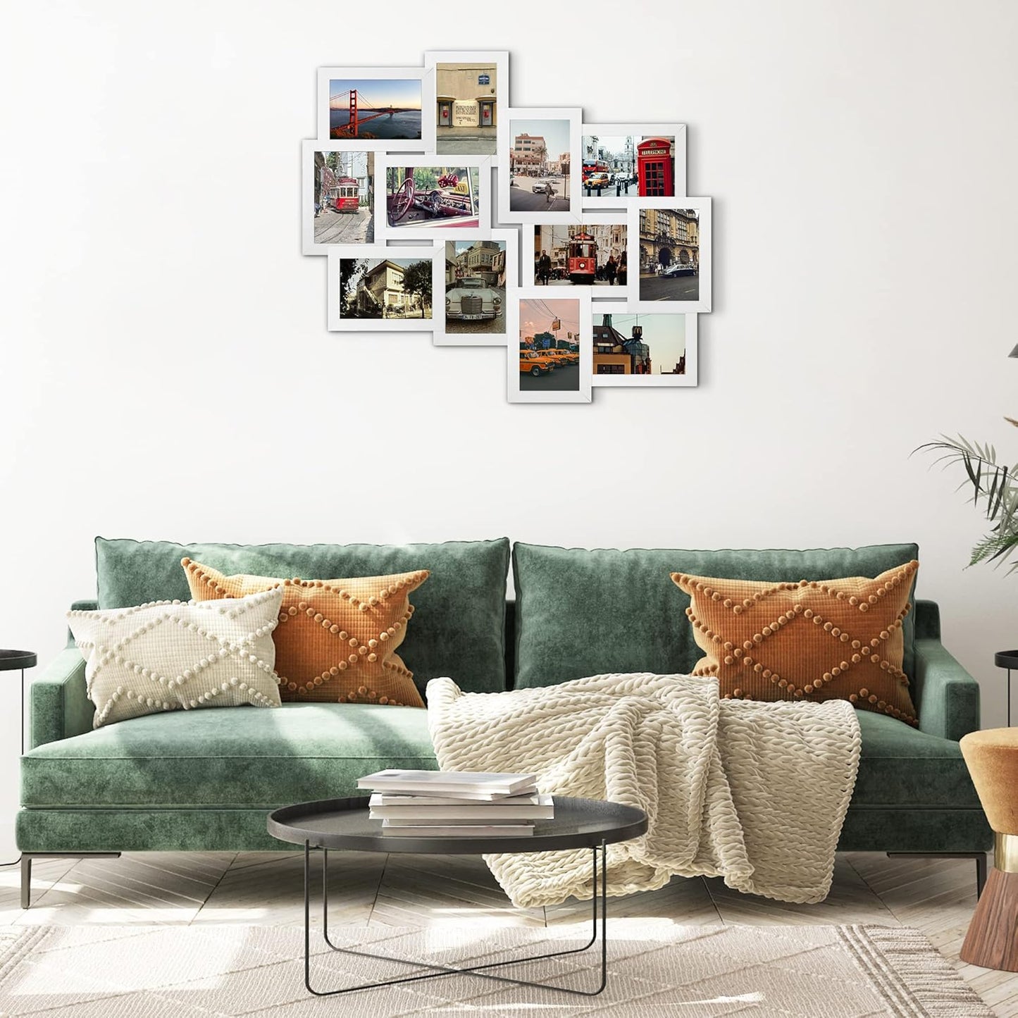 Jerry & Maggie 12 Pack Collage Picture Frame, Photo Frame Wall Decor 4×6 Pictures 12 Opening, Wall Photo Frames for Living Room Decorations, Assembly Required, White/ 2 Pack