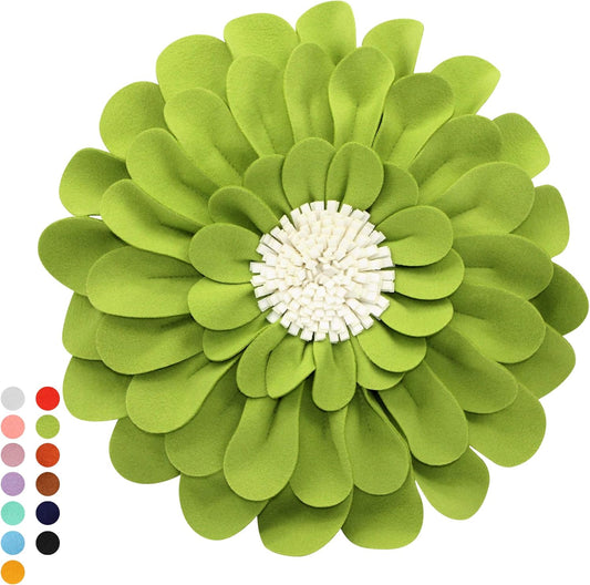 Decorative Flower Pillows – 3D Happy Daisy Flower Throw Pillow - Flower Shape Design Patented-Flower Shaped Pillow For Home Décor – Round Throw Pillows Soft & Cozy - Couch & Bed Flower Shape Pillow