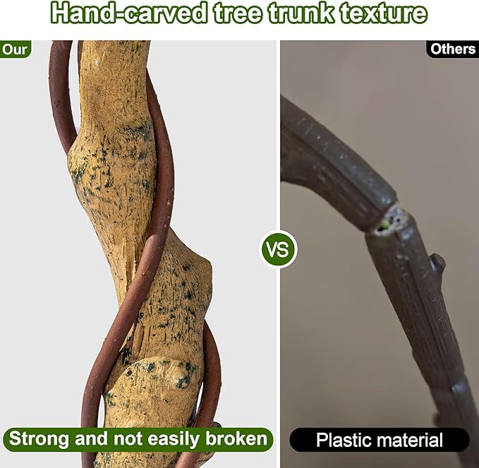 Tall Artificial ficus Tree Large Faux Trees Indoor Outdoor Realistic Floor Fake plantas for Home Living Room Master Bedroom Office Porch Outside Patio arboles artificiales para decoracion Fall Decor