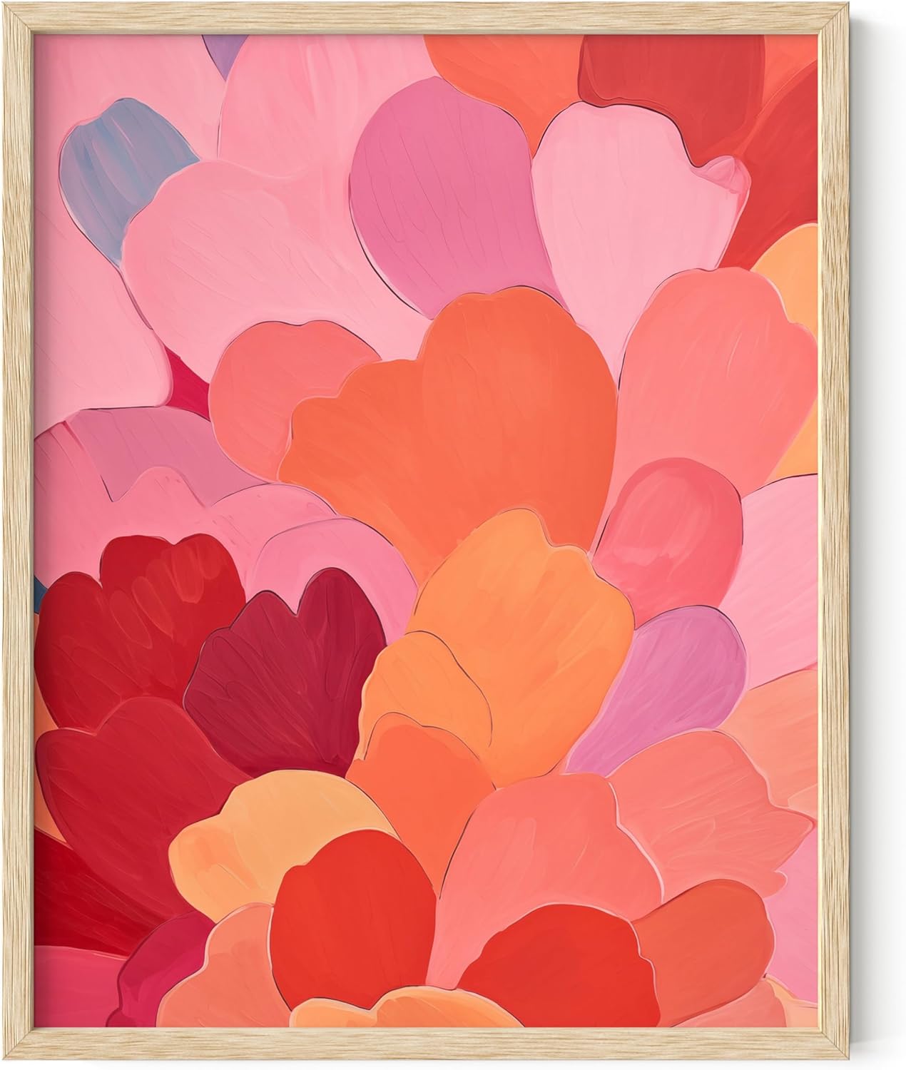 HAUS AND HUES Petals 1 Art Print with Natural Oak Frame 11x14