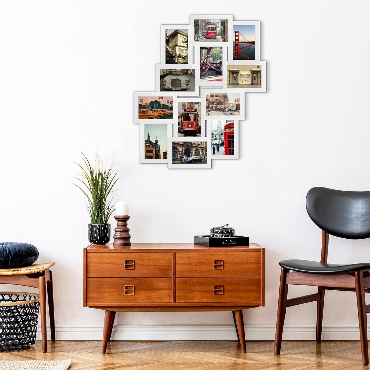 Jerry & Maggie 12 Pack Collage Picture Frame, Photo Frame Wall Decor 4×6 Pictures 12 Opening, Wall Photo Frames for Living Room Decorations, Assembly Required, White/ 2 Pack