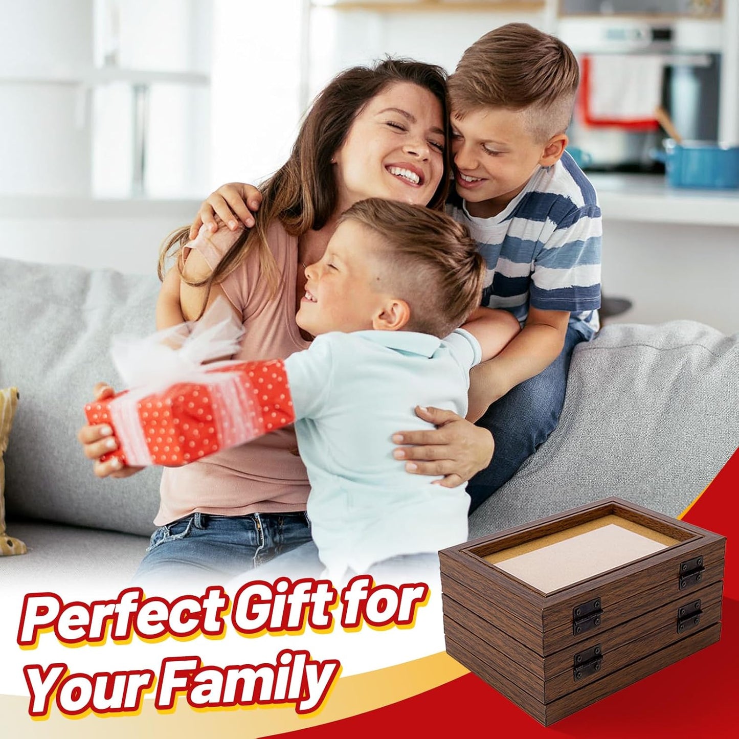 Biggun 5x7in 5 Folding Accordion Picture Frame - Foldable Hinged Collage Photo Frames for Tabletop Display Multiple Family Pictures Birthday Father's Day Gifts (Brown)