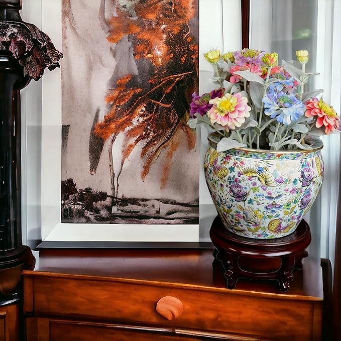 Wooden Fishbowl Display Vase Pot Planter Stand Plant Pot Display Stand (12.50)