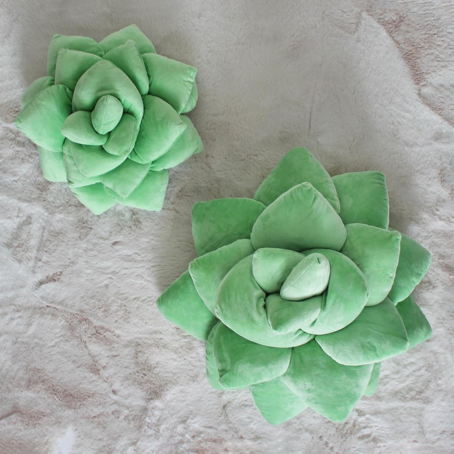 Green Philosophy Co. Succulent® Pillow 20" – Soft 3D Decorative Flower Throw Pillow, Unique Sage Green Plush Flower Cushion, Perfect for Couch, Sofa, Bedroom Decor, Gift for Plant Lovers