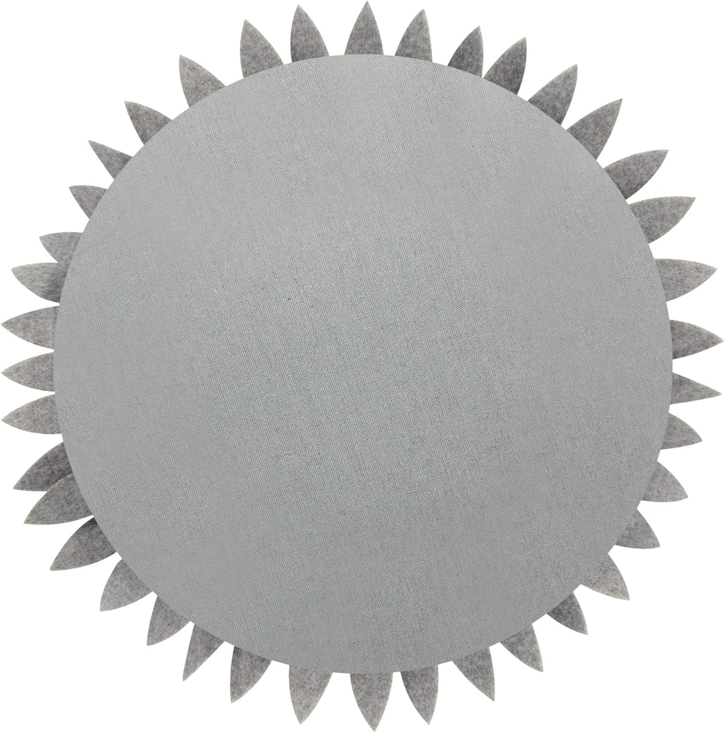 Contempo Lifestyles 3D Daisy Flower Decorative Pillow - Patented Design, Couch & Bed Decor (14.5" Flower, 13" Pillow, Heather Grey)