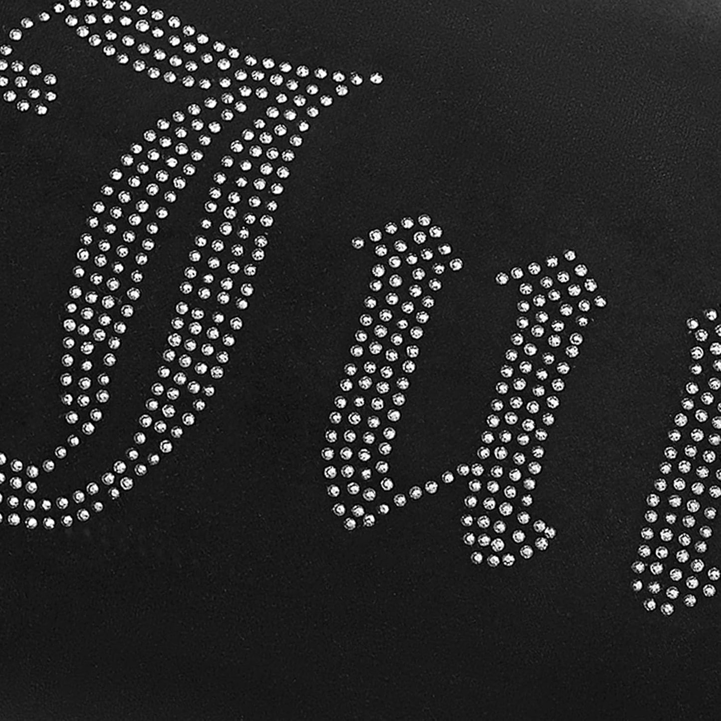 Juicy Couture Rectangle 1-Piece Decorative Accent, Premium Reversible Throw Pillow, Living Room and Bedroom Décor, 16"x36", Velvet Rhinestone Black