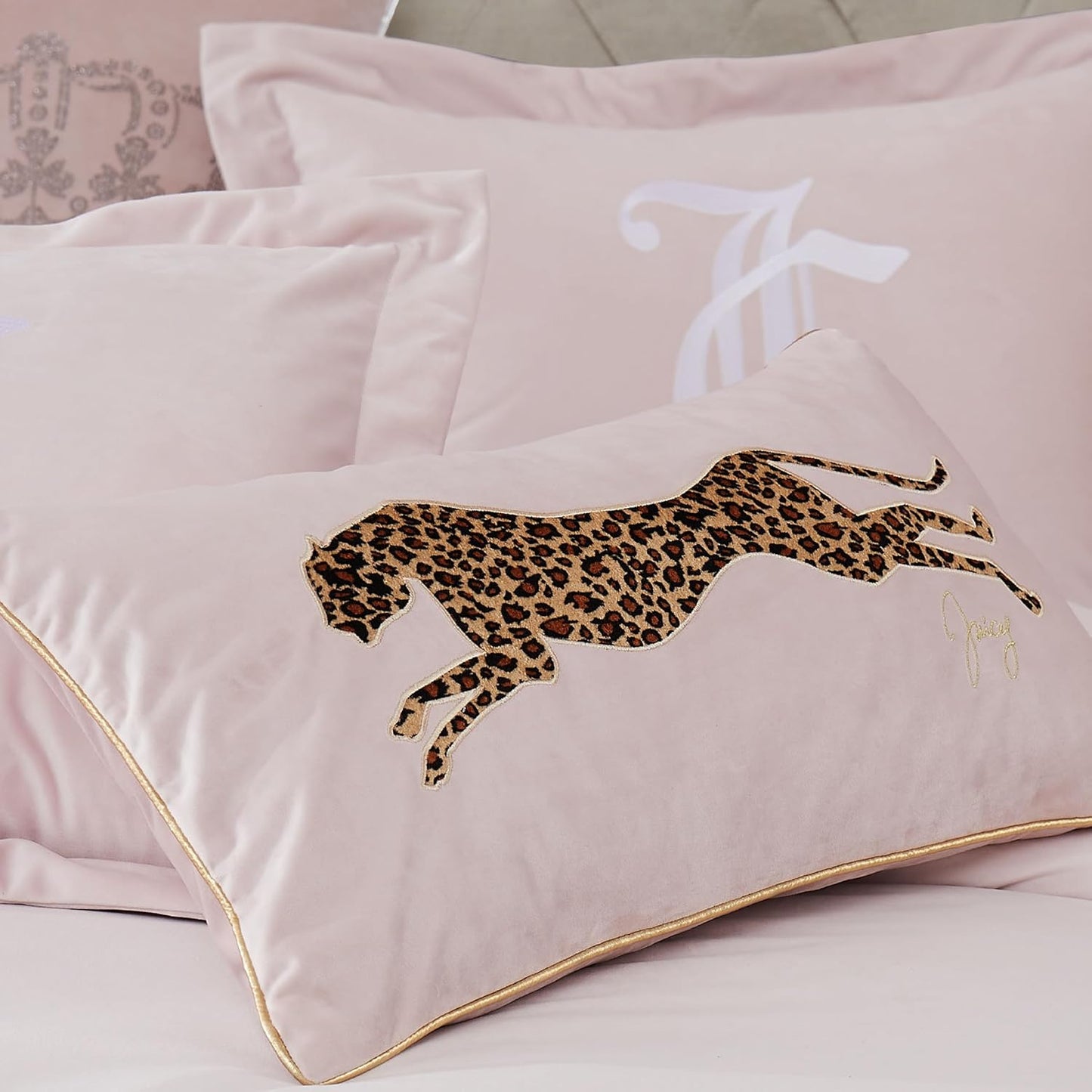 Juicy Couture Rectangle 1-Piece Decorative Accent, Premium Reversible Throw Pillow, Living Room and Bedroom Décor, 14"x24", Pink Blush