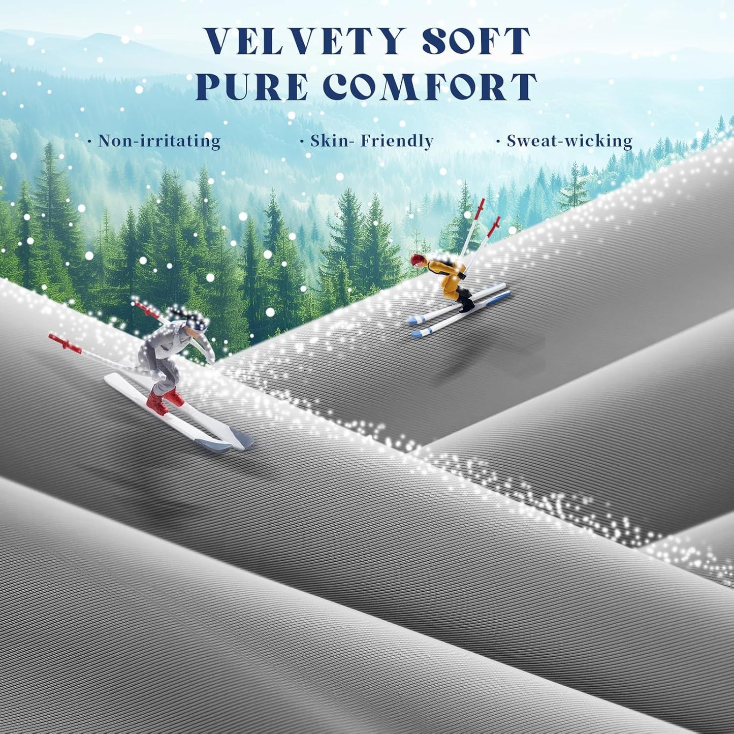 Cooling Comforter Queen Size, Double-Sided Cooling Blanket for Hot Sleepers & Night Sweats, Arc-Chill Q-Max > 0.4 Breathable Ice Blanket, Lightweight Cold Comforter (80''x90'', Light Grey)