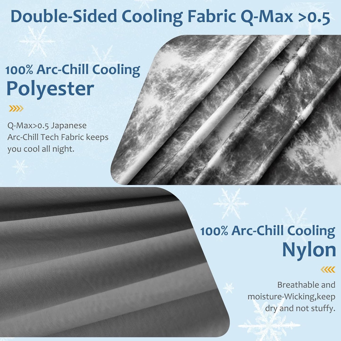 Marchpower Arc-Chill Cooling Blanket for Hot Sleepers King Size, Double-Sided Cooling Fabric Q-Max>0.5, Tie Dye Summer Blanket Cold Blankets for Sleeping