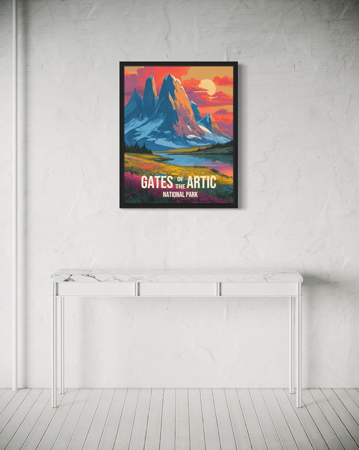 Gates of the Arctic National Park Art Print Poster, Vintage Retro Pop Art Travel Wall Art Bedroom Bathroom Living Room Decor 185 (Gates of the Arctic, 24 x 36 inches, Unframed)