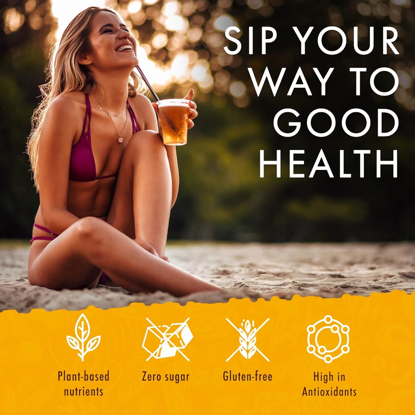 Hawaiian Natural Tea Mango Peach Flavored Organic Tea - Tropical Fruit Green and Black Tea Blend - Perfect Daily Cup & Gift for Special Occasions - 60 Tea Bags