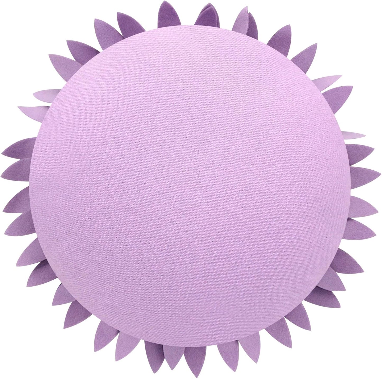 Contempo Lifestyles 3D Daisy Flower Decorative Pillow - Design Patented, Shaped for Couch & Bed (18" Flower, 16" With Insert, Solid Lilac)