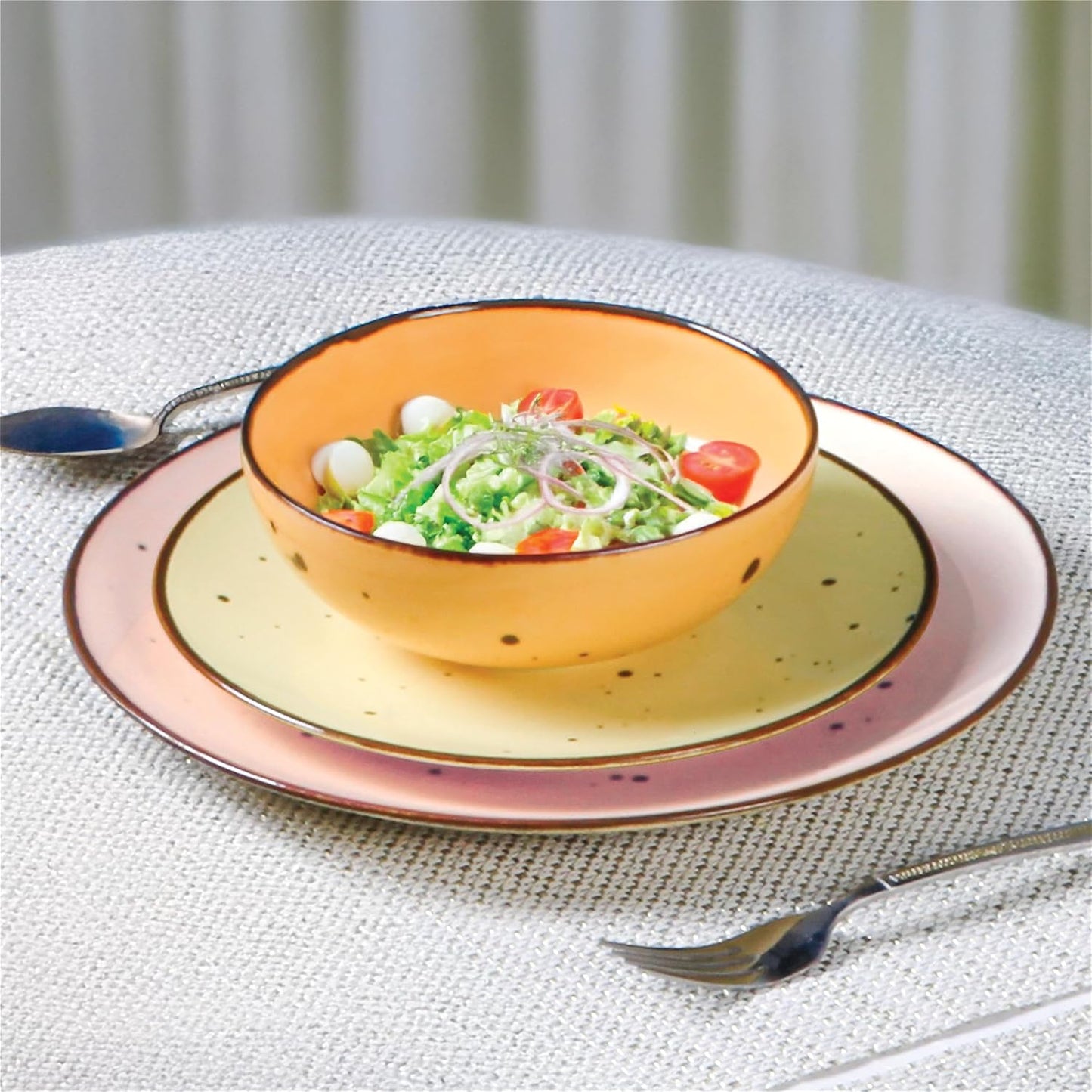 Esfour Round Porcelain Bowls - 18 Ounce - Set of 6 - Microwave, Oven, Dishwasher-Safe, Scratch Resistant, Porcelain Durable Small Dishes Bowls for Cereal, Salad, Pasta, Soup Dessert - Assorted Blossom