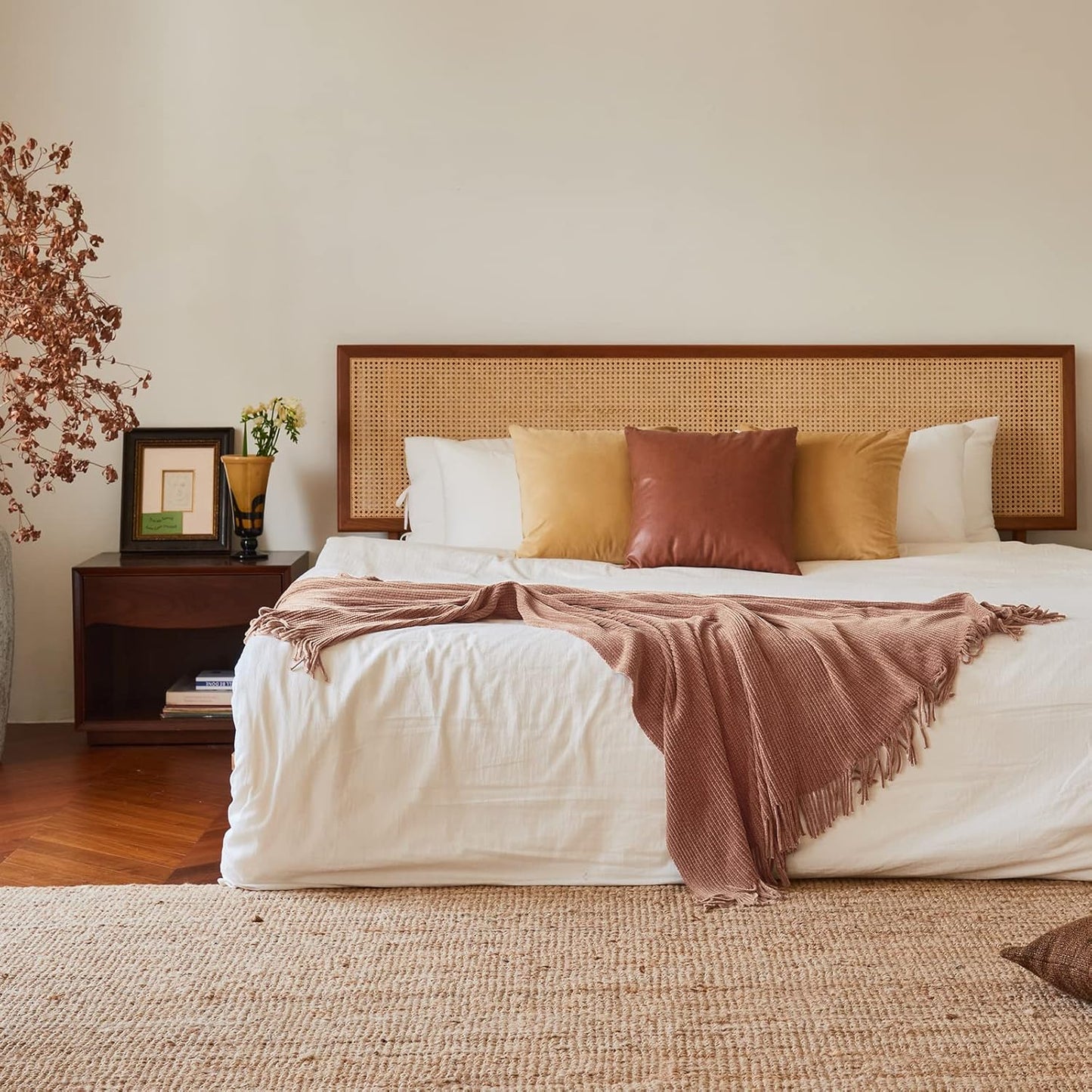 lifein Pink Throw Blanket for Couch, Soft Boho Decor Bed Throw,Cozy Chenille Knitted Small Farmhouse Lightweight Throw (Pink,50 * 60")