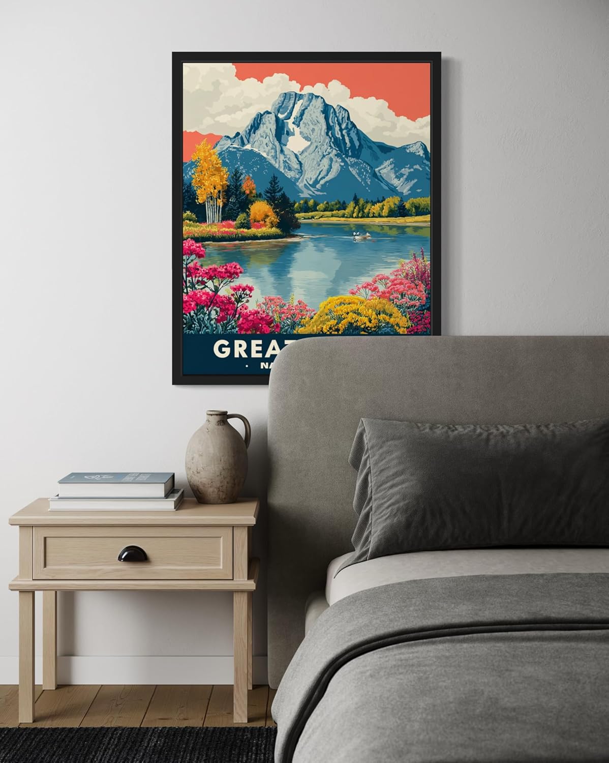 Great Basin National Park Art Print Poster, Vintage Retro Pop Art Travel Wall Art Bedroom Bathroom Living Room Decor 185 (Great Basin, 24 x 36 inches, Black Frame)