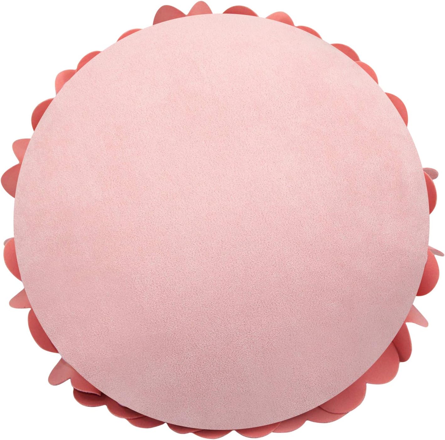 Contempo Lifestyles 13 Inch Peach Flower Decorative Throw Pillow - Soft Polyester Fill, Round Heart Shape, Sweetheart Flower Design, Perfect for Home Decor & Gifts