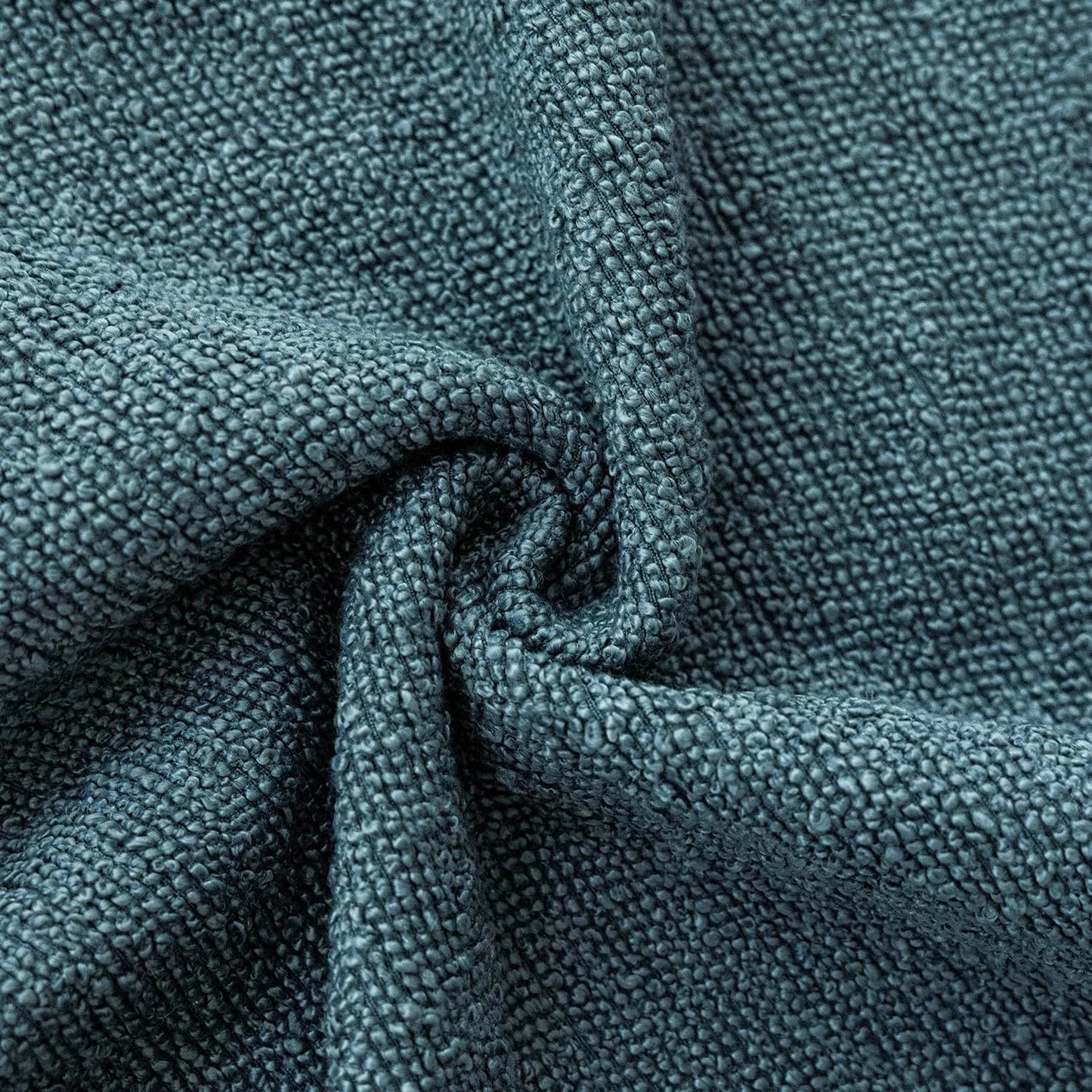 Foindtower Decorative Textured Boucle Throw Pillow Covers Accent Solid Pillow Cases Neutral Soft Cozy Couch Cushion Case for Chair Sofa Bedroom Living Room Home Decor 20x20 Inch,1PC,Misty Blue