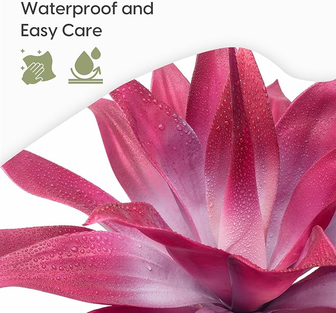 Velener Fake Agave Plant Outdoor, Artificial Plants Large Size for Indoor Decor, Faux Plant Dual Agave (22 inch,Red/White)-No Pot