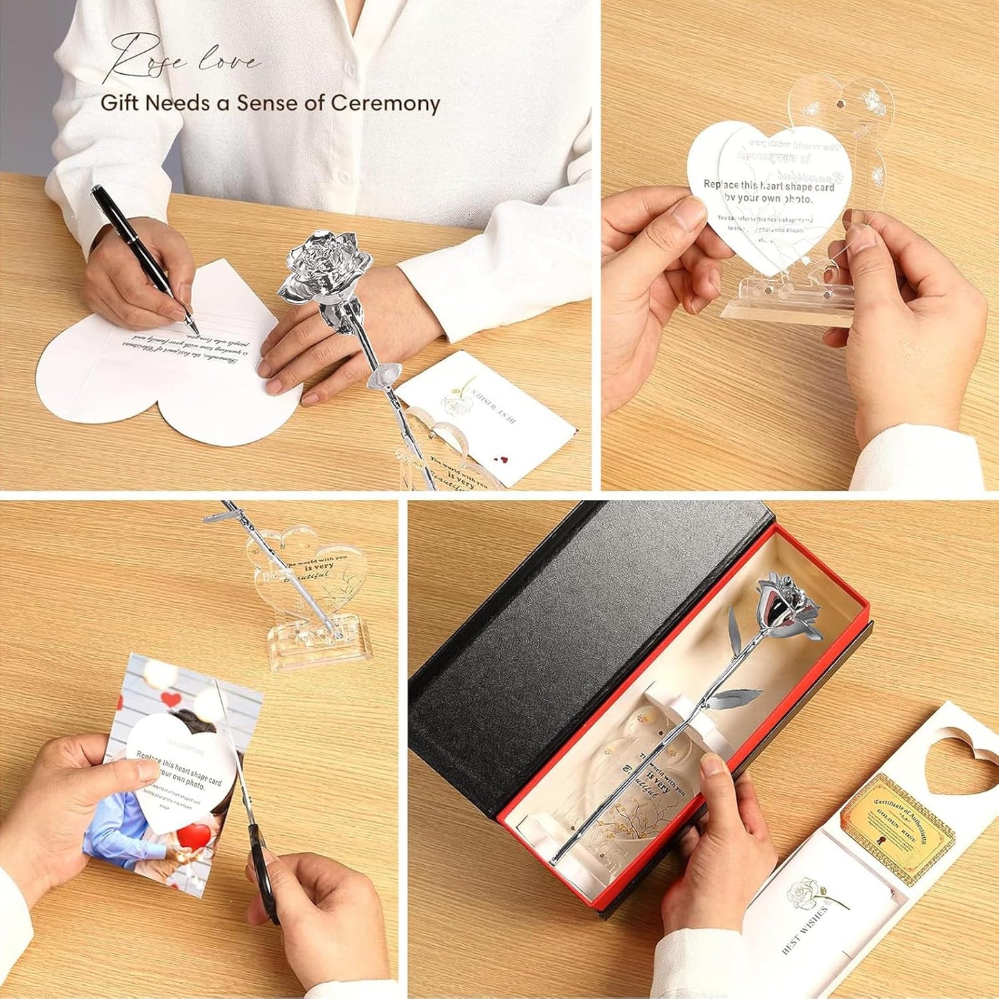 Gold Dipped Infinity Rose Last Forever Flower Decor, Birthday Gift for Women in Her Birthday Mothers Day, Resin Preserved Rose | Anniversary Present for Mom (Silver)