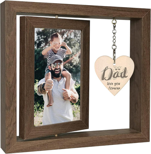 Dad Love You Forever Gifts from Daughter Son Dad Picture Frame for Birthday Father's Day Christmas, Display Two 4x6