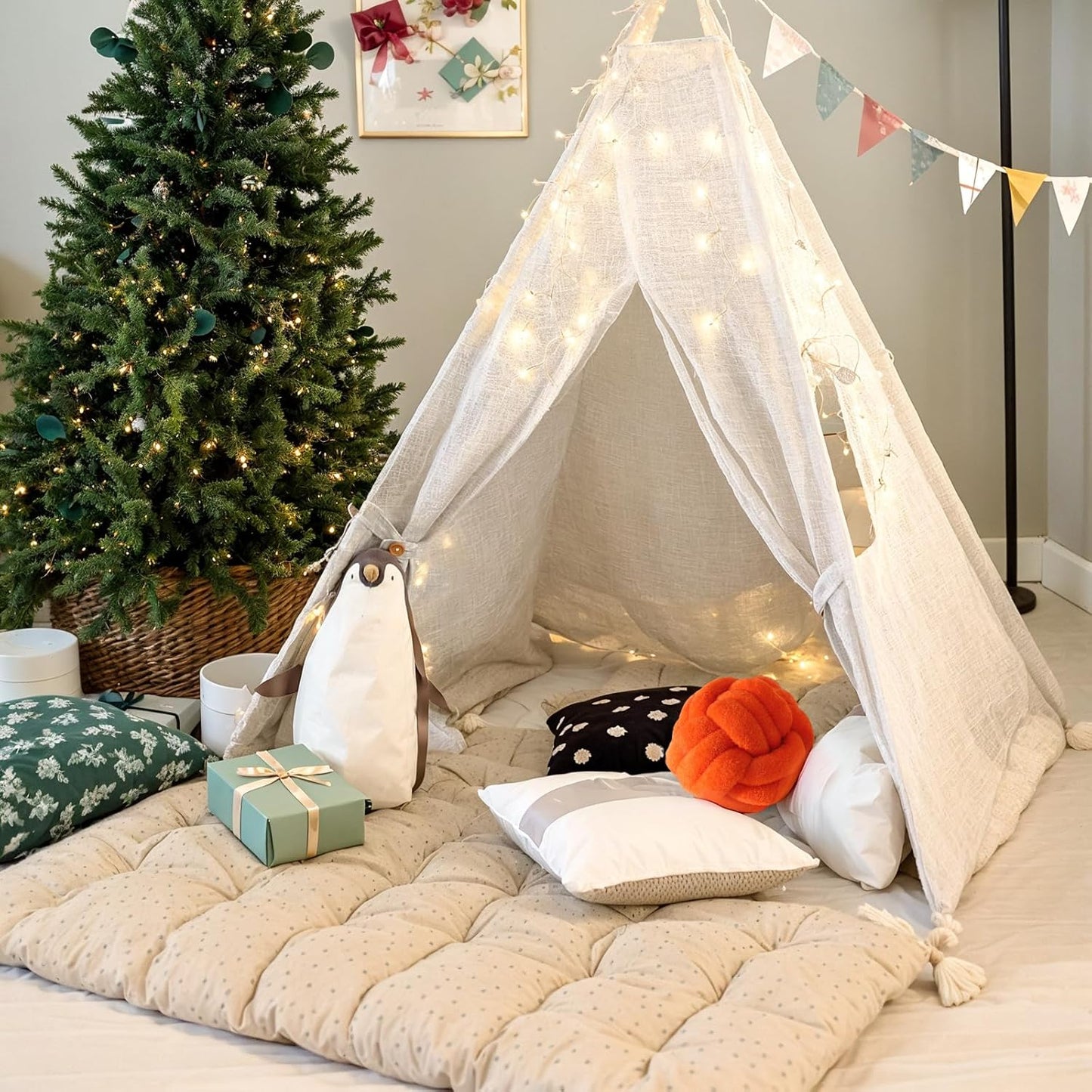 Knot Pillow Ball Plush - Decorative Throw Pillows for Bed Stress Relief, Round Knot Cushion for Sofa Decor Pet Toy, Orange 8 inch