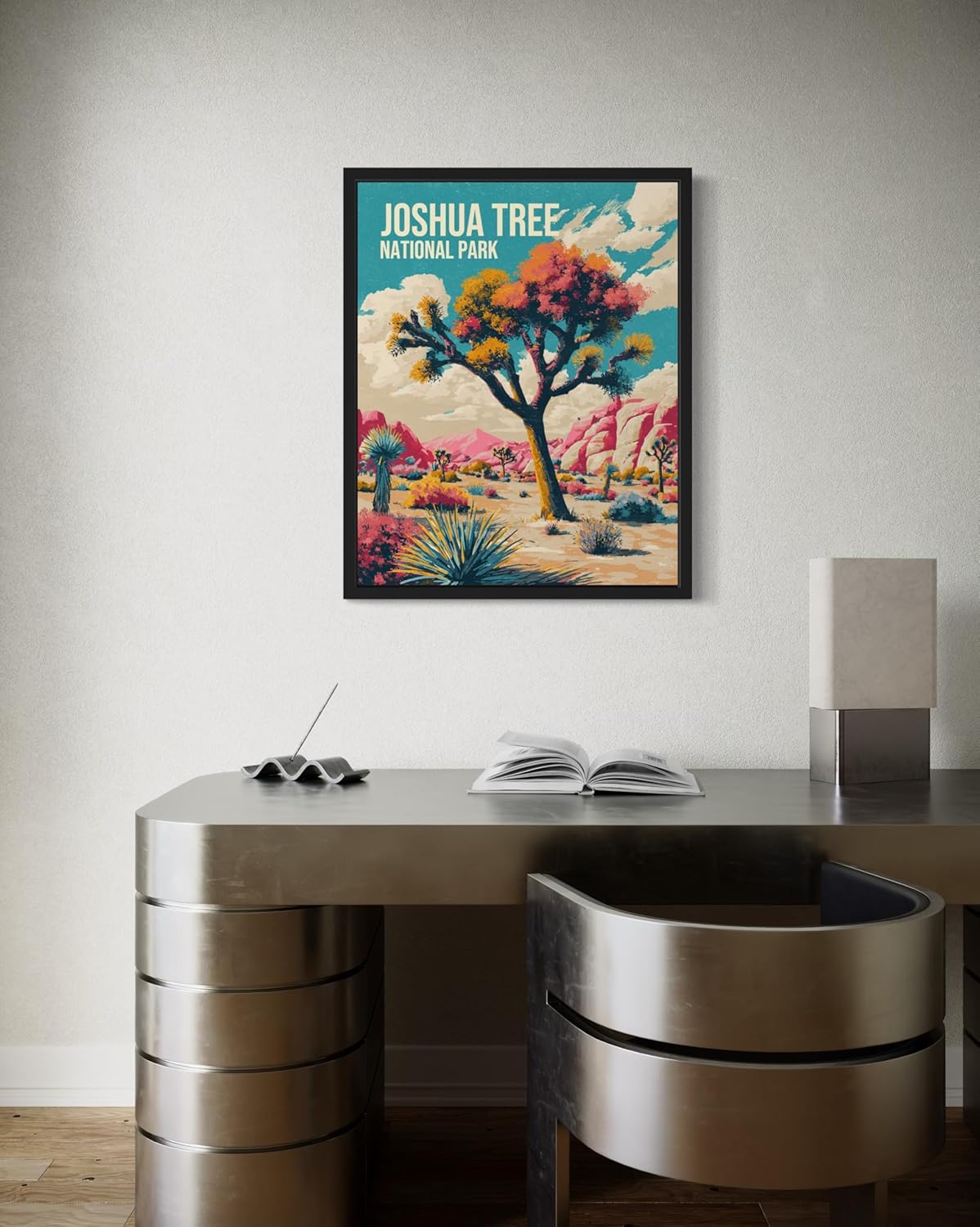 Joshua Tree National Park Art Print Poster, Vintage Retro Pop Art Travel Wall Art Bedroom Bathroom Living Room Decor 185 (Joshua Tree, 16 x 20 inches, Unframed)