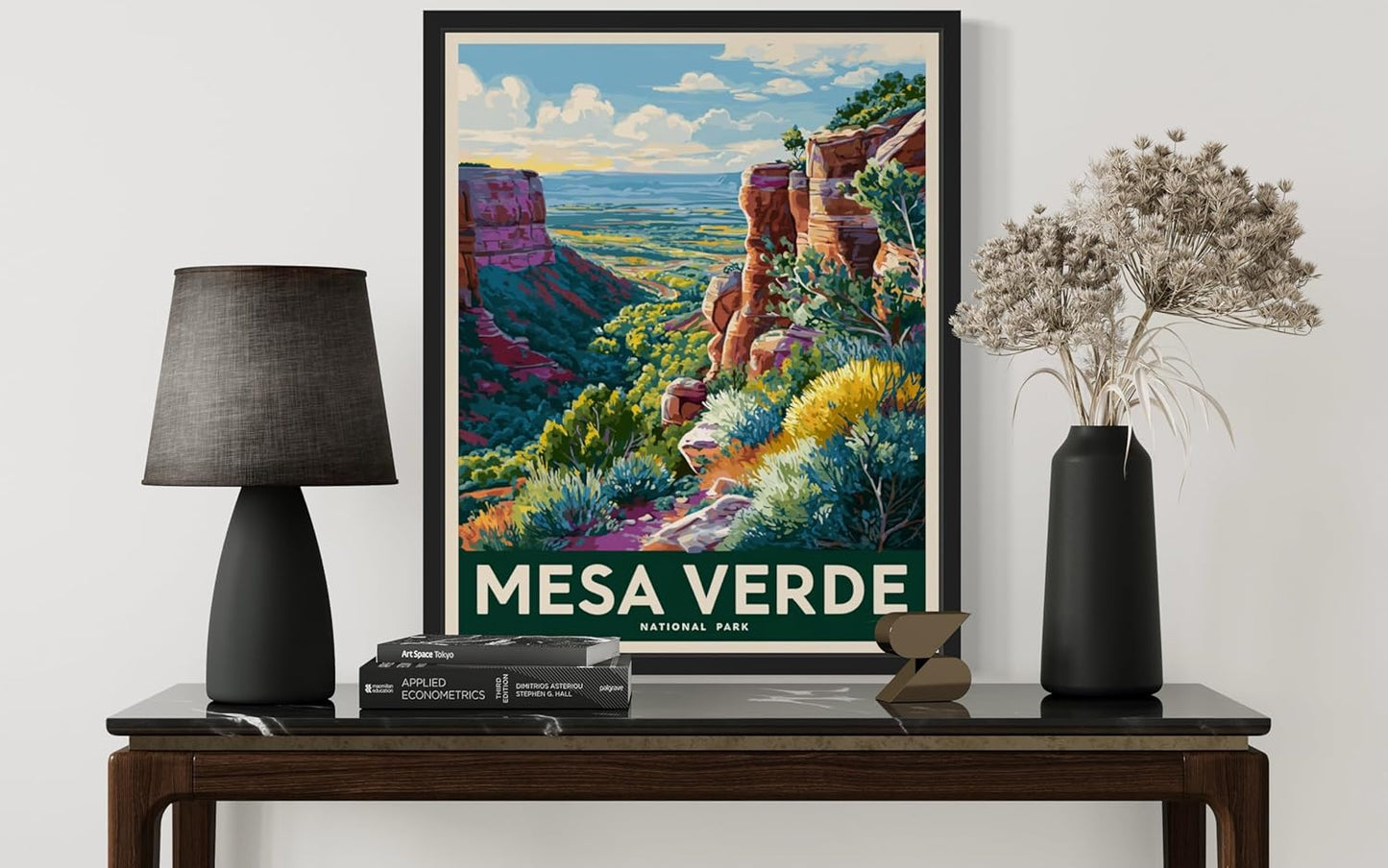 Mesa Verde National Park Art Print Poster, Vintage Retro Pop Art Travel Wall Art Bedroom Bathroom Living Room Decor 185 (Mesa Verde, 11 x 14 inches, Unframed)