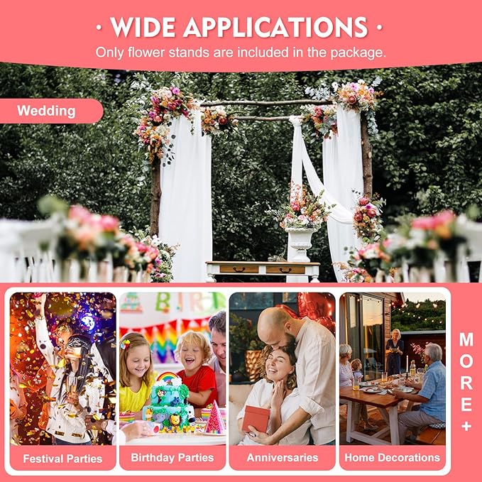 10pcs Gold Flower Stand,31.4'' Metal Column Flower Stand,Gold Centerpieces for Table Wedding Party,Tall Geometric Floral Vase Stands, Flower Rack