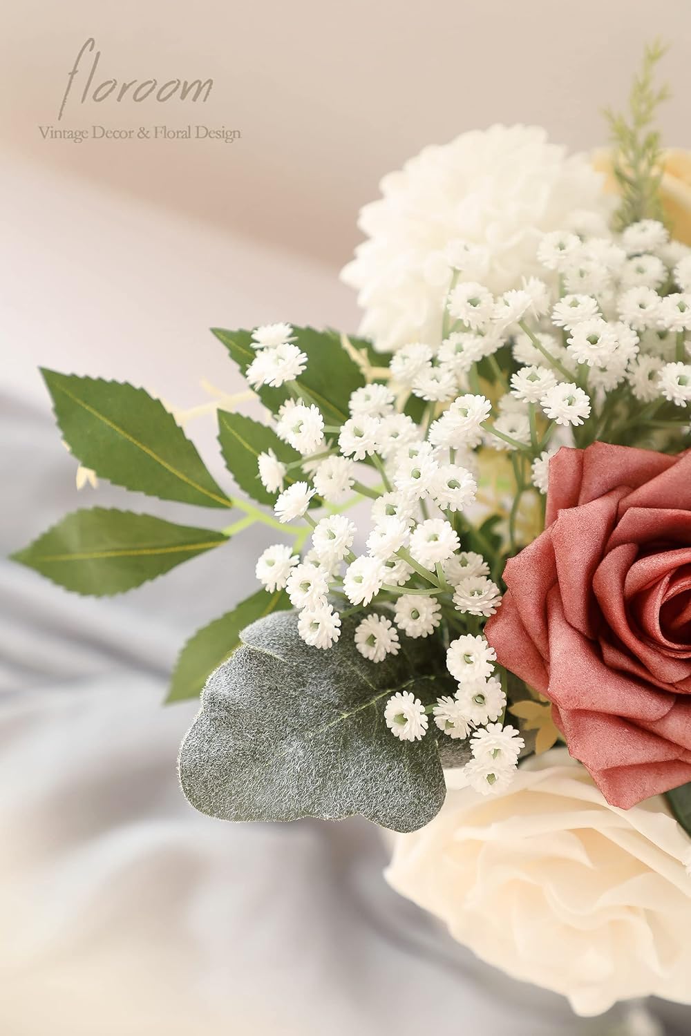 Floroom 18pcs Artificial Babys Breath Gypsophila Greenery Sprays, Real Touch White Fake Flowers for Wedding Bouquets Centerpieces Floral Arrangements and Decorations