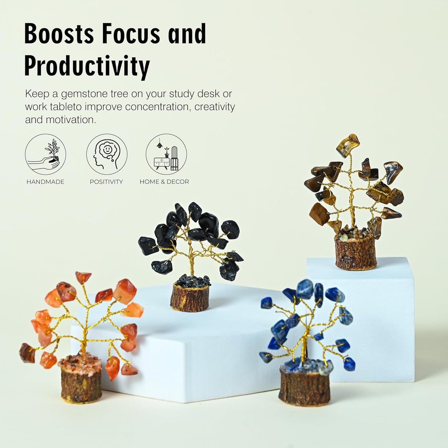 Crocon 12 Crystal Tree of Life Return Gifts Birthday Gifts for Women Chakra Healing Crystals & Stones for Positive Energy Good Luck Home and Office Decor Party Favor Gift for Mom & Dad Housewarming