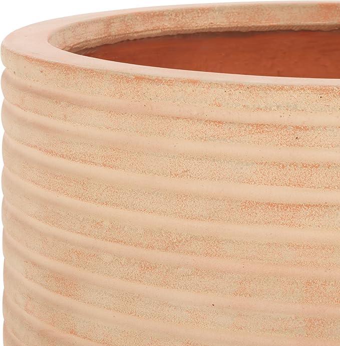 SAFAVIEH Outdoor Collection Nardo Terracotta Cement Planter Pot Set of 2