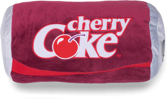 Mark Feldstein & Associates Cherry Coca Cola Can Retro Red 13.5 inch Polyester Fabric Throw Pillow