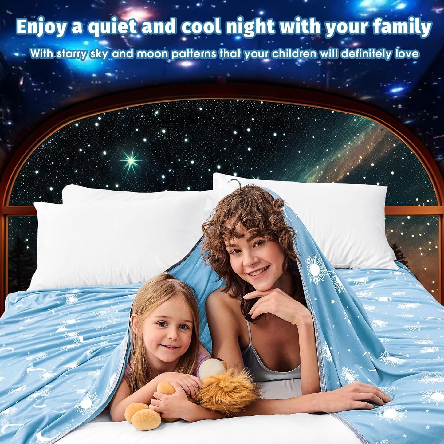 inhand Cooling Blanket Twin Size (60"x80") - Cooled Blankets for Hot Sleepers Lightweight Breathable Summer Blanket for Sleeping Night Sweats to Keep Cool in The Heat -Light Blue