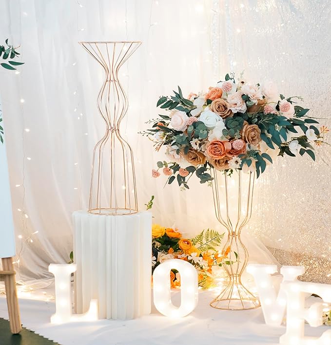 Wedding Centerpieces Display Stand - 2 Pcs 23.6in/60cm Tall Flower Holder Artificial Arrangement Flower Stand Vases,Wedding,Anniversary,Events,Home Decor