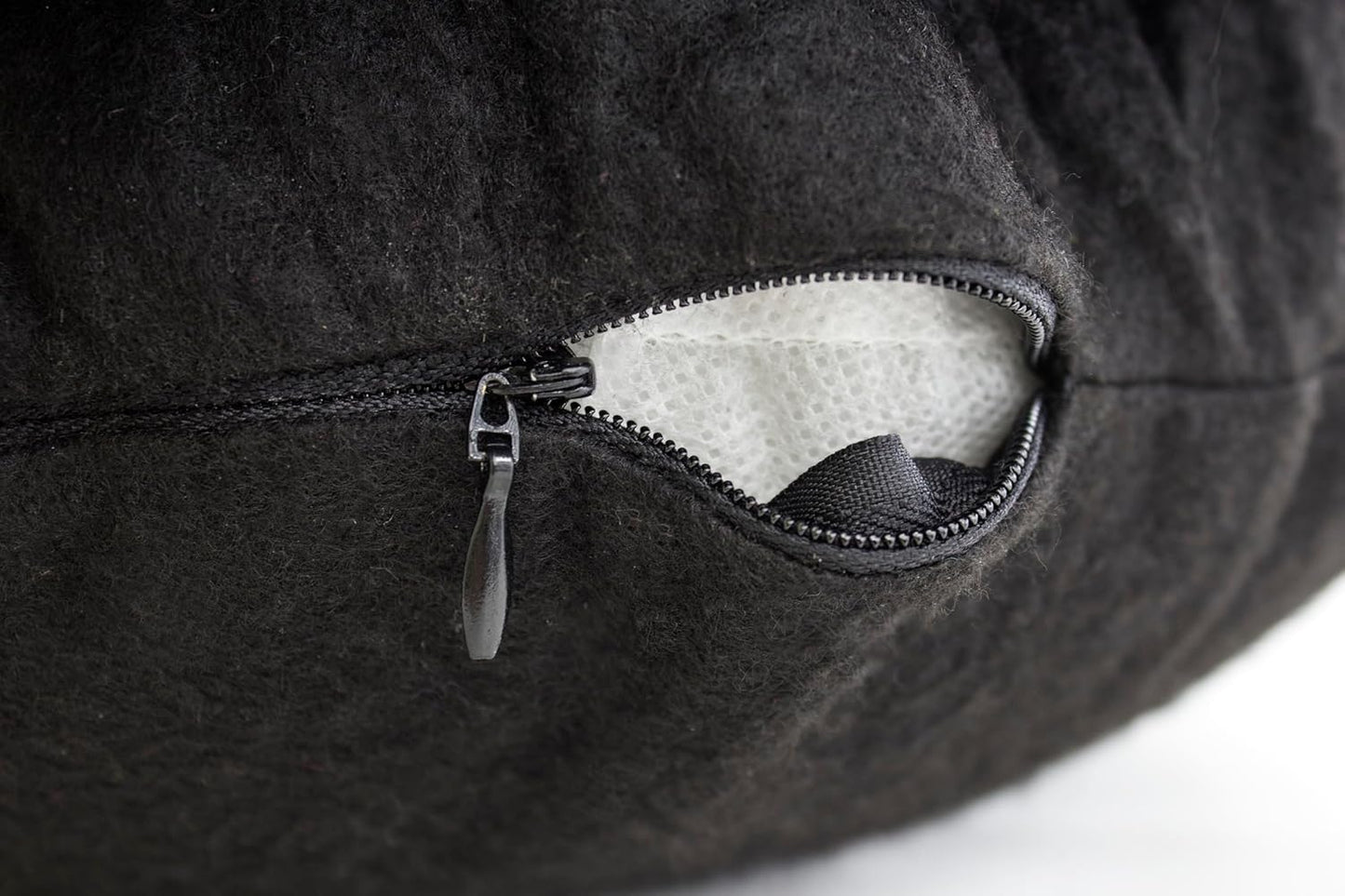 Fennco Styles Handmade 3D Heart-Shaped Petals Flower Decorative Throw Pillow Cover Only - 13" Round Black Floral Pillow Case for Couch, Home Décor and Holiday, Housewarming Gift