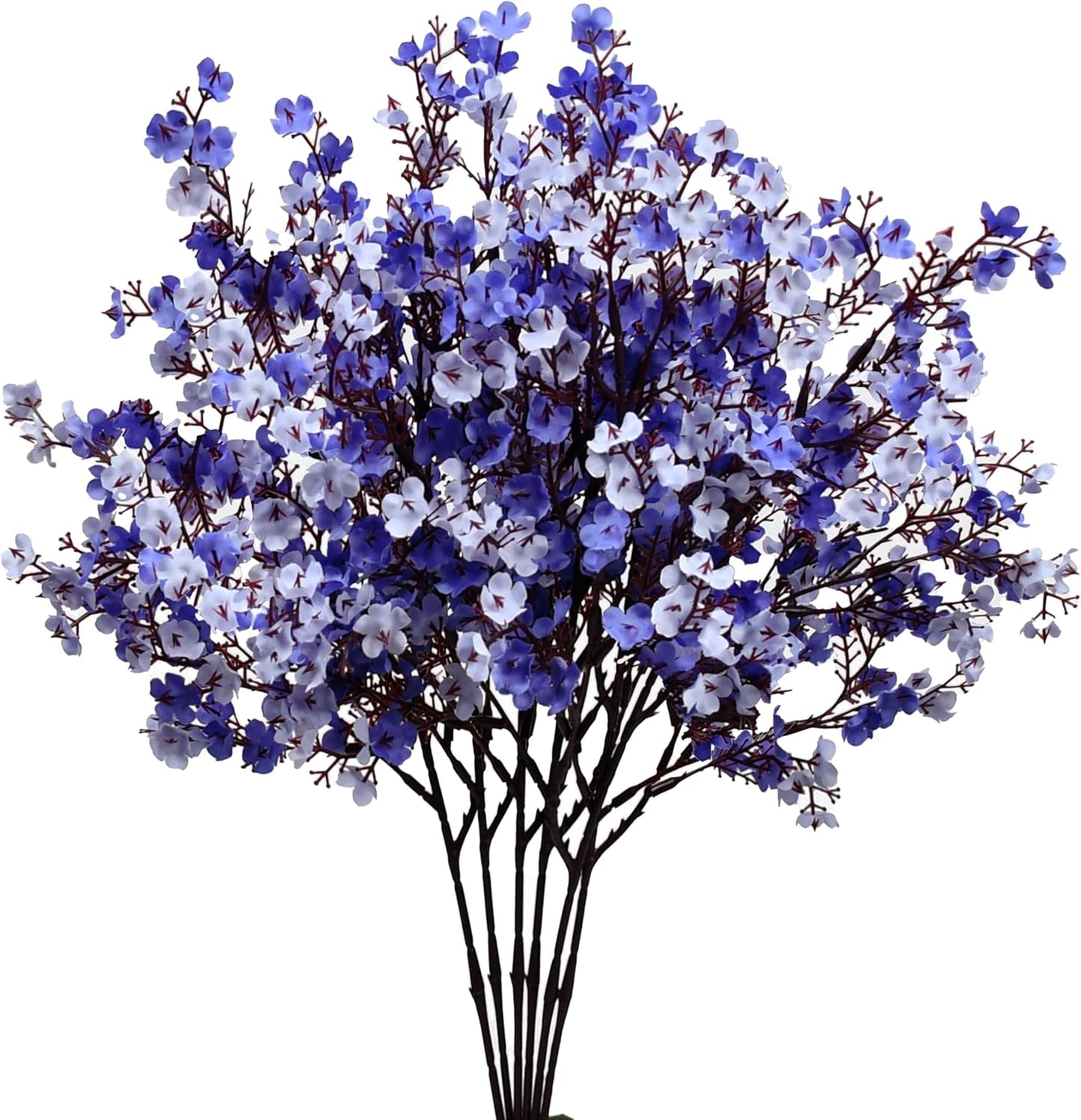 Mandy's Shades of Blue Artificial Baby’s Breath Flowers 6 Bundles Silk Gypsophila with Bendable Stems for Fall Centerpiece Wedding Decor and Table Arrangements