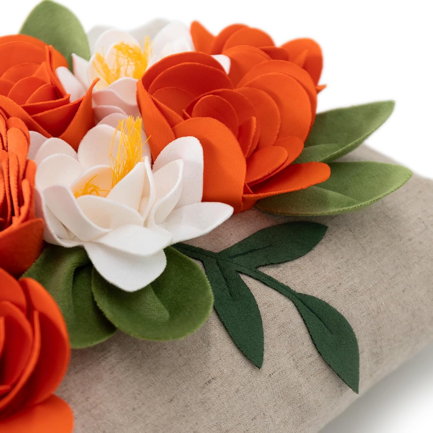 Decorative 3D Flower Throw Pillow Cover Accent Pillowcase Cushion Cover Case for Home Couch Sofa Bed Living Room Decor 12x20 Inch