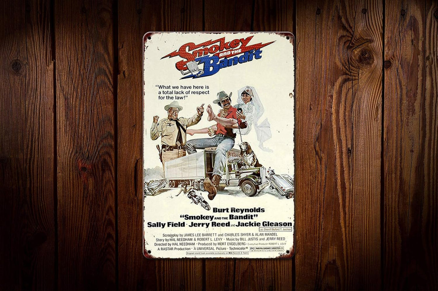 KENSILO Tin Sign Smokey and The Bandit Movie Poster Burt Reynolds Reproduction Metal Sign Metal Sign Vintage 8 x 12 inches