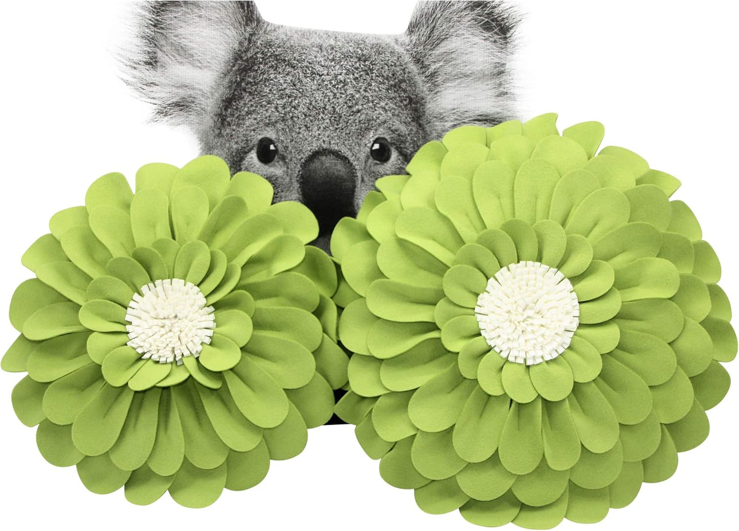 Decorative Flower Pillows – 3D Happy Daisy Flower Throw Pillow - Flower Shape Design Patented-Flower Shaped Pillow For Home Décor – Round Throw Pillows Soft & Cozy - Couch & Bed Flower Shape Pillow