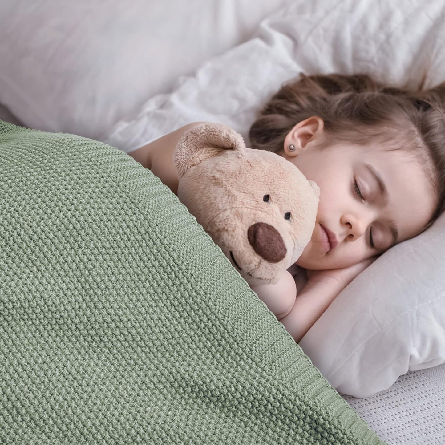 CozeCube Sage Green Throw Blanket for Couch, Soft Cozy Cable Knit Throw for Bed Sofa Living Room, Lightweight Warm Decorative Farmhouse Christmas Blanket, 60"x80", Sage Green