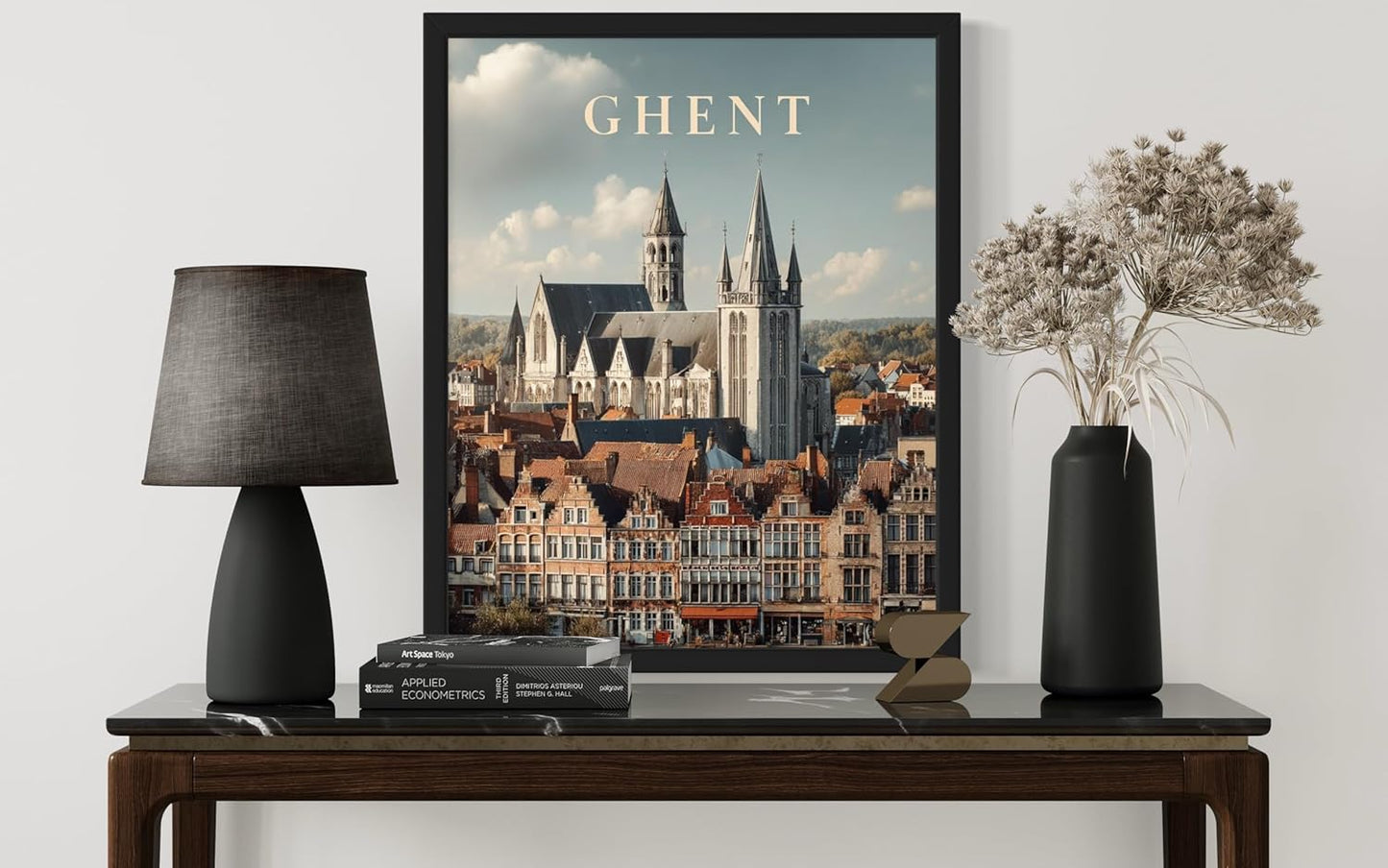 Ghent, Belgium Art Print Poster, Europe Vintage City Retro Photography Skyline Travel Bedroom Bathroom Living Room Decor 183 (Ghent, Belgium, 16 x 20 inches, Unframed)