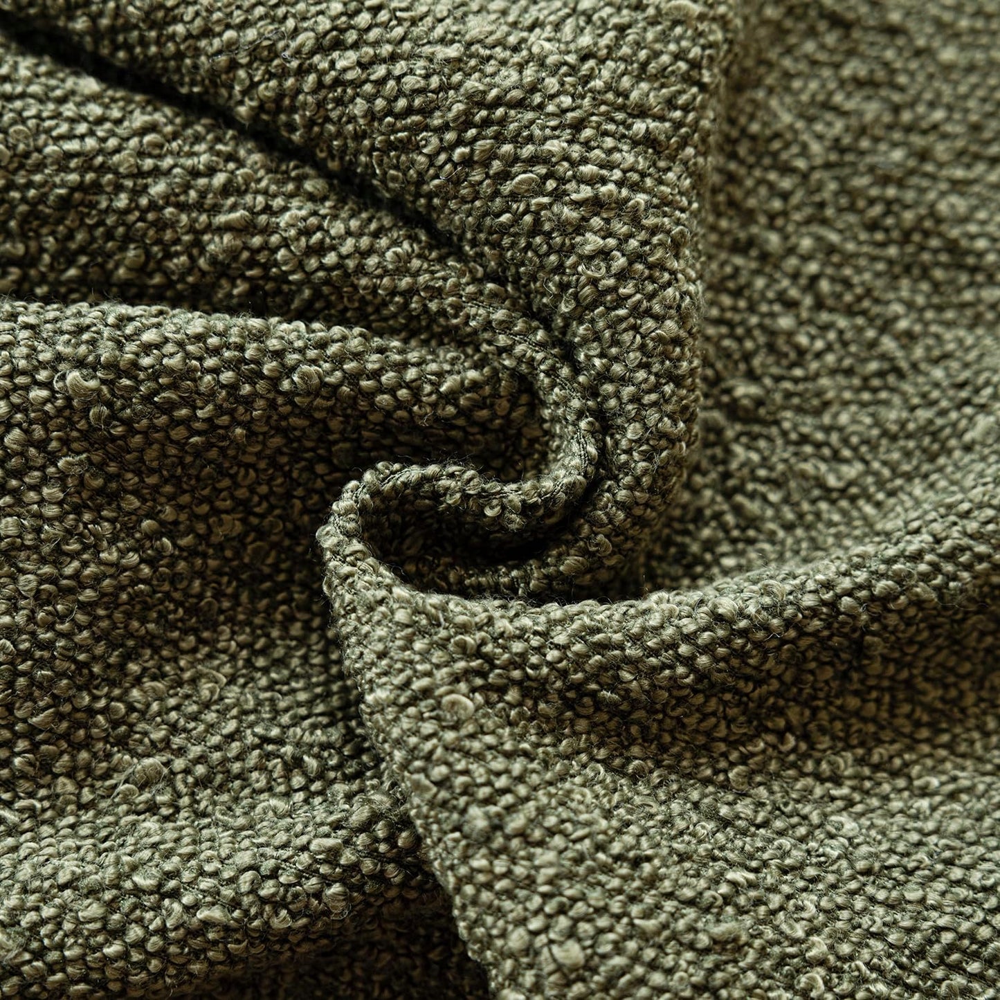 Foindtower Pack of 2 Textured Boucle Throw Pillow Covers Accent Solid Decorative Lumbar Pillow Cases Cozy Couch Cushion Case for Chair Sofa Bedroom Living Room Home Decor 12x20 Inch Moss Green