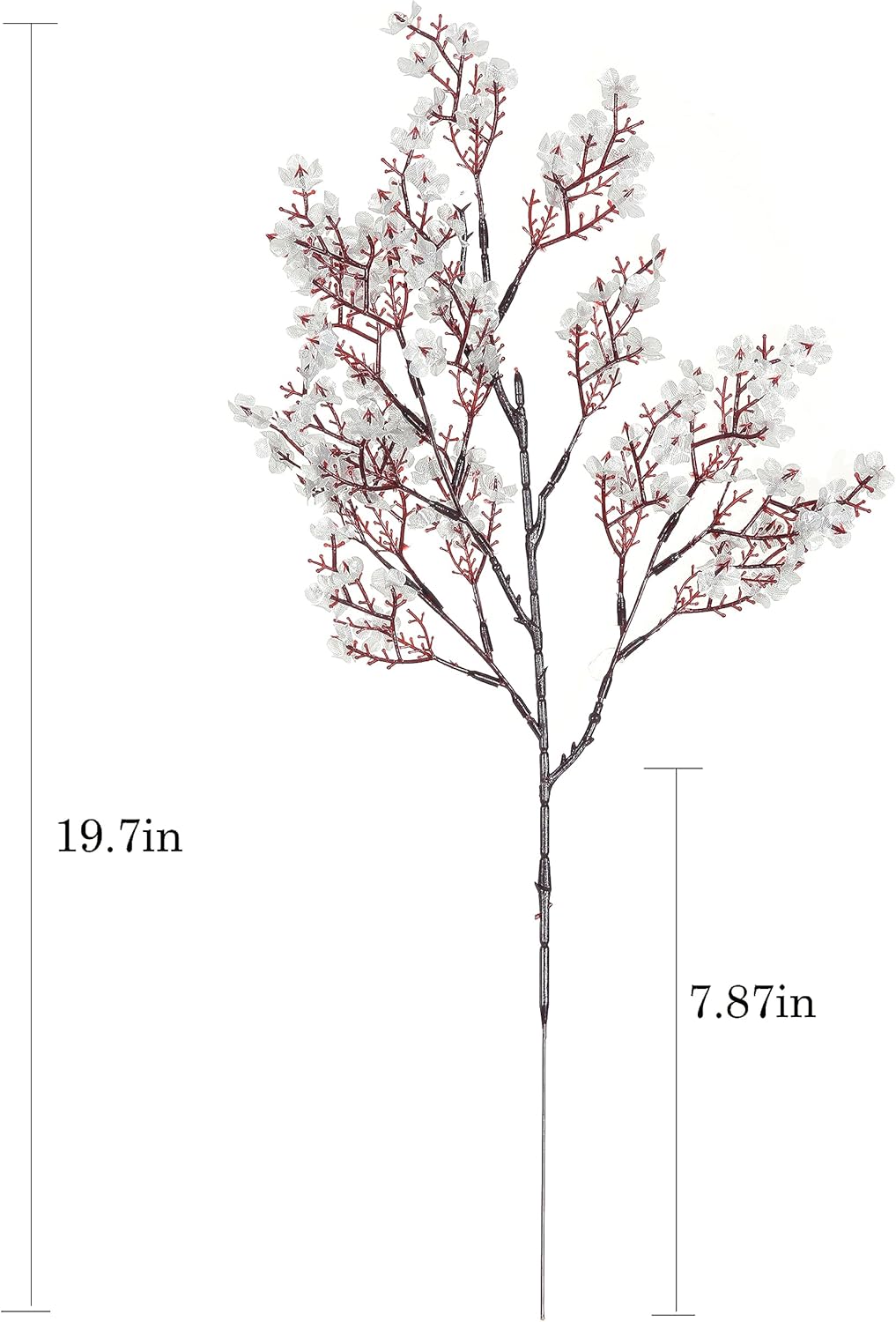 JAKY-Global Babys Breath Fabric Cloth Artificial Flowers 6 Bundle European Fake Silk Plants Decor Wedding Party Decoration Bouquets Real Touch DIY Home Garden (Silver 6pcs)