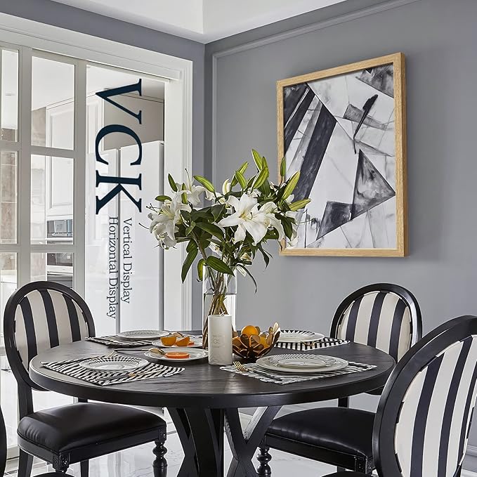 VCK 20x28 Poster Frame Set of 3 - Oak, Natural Solid Wood Picture Frames, Wall Hanging