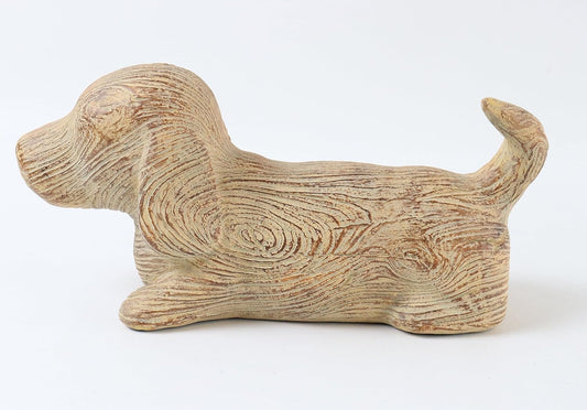 Hymmah Dog Home Decor Statue Rustic Home Decorations for Living Room, Boho Sculpture Resin Animal Collectible Figurines for Indoor Decor