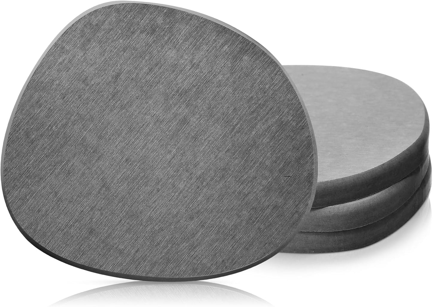 Diatomaceous Earth Coaster ，Set of 4，Unique White Absorbent Coasters for Drinks，Modern Aesthetic Instant Dry Stone Drink Coasters（4,Grey）