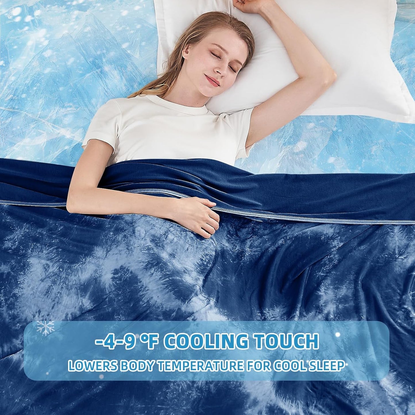 inhand Cooling Blanket Twin Size (60"x80"), Cooling Blankets for Hot Sleepers, Absorbs Heat to Keep Adults Cool for Summer Nights Sweats, Thin Cold Lightweight Blanket for Couch Bed, All Season Use