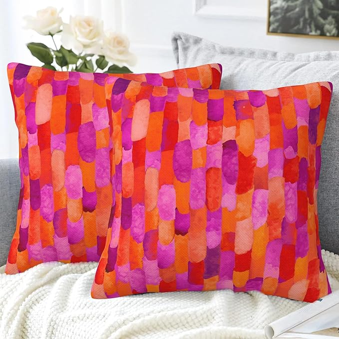 Throw Pillow Covers Vintage Flowers Pillow Covers 20x20 Inch Set of 2 Throw Pillows Decorative Pillow Cases Cushion Covers for Bedroom Livingroom Sofa Farm House